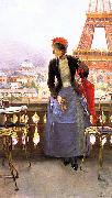 Luis jimenez aranda Lady at the Paris Exposition oil painting